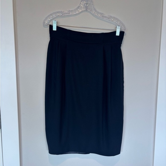 MaxMara Sophisticated Wool Navy Pencil Skirt 12 - Picture 1 of 6